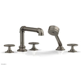 Phylrich - Deck Tub Set Works Industrial W/ Hs, Cross Handle - Pewter