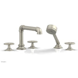 Phylrich - Deck Tub Set Works Industrial W/ Hs, Cross Handle - Burnished Nickel