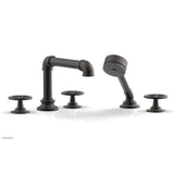 Phylrich - Deck Tub Set Works Industrial W/ Hs, Cross Handle - Oil Rubbed Bronze