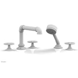 Phylrich - Deck Tub Set Works Industrial W/ Hs, Cross Handle - Satin White