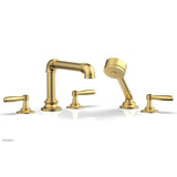 Phylrich - Deck Tub Set Works Industrial W/ Hs, Lever Handle - Burnished Gold