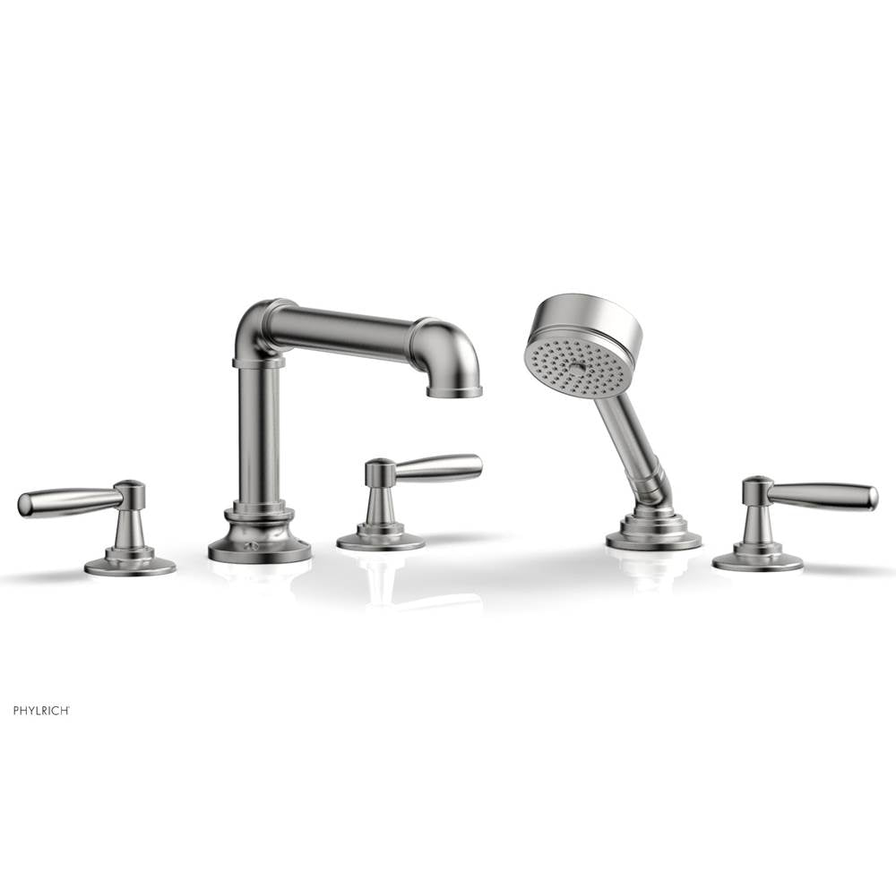 Phylrich - Deck Tub Set Works Industrial W/ Hs, Lever Handle - Satin chrome