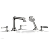 Phylrich - Deck Tub Set Works Industrial W/ Hs, Lever Handle - Satin chrome