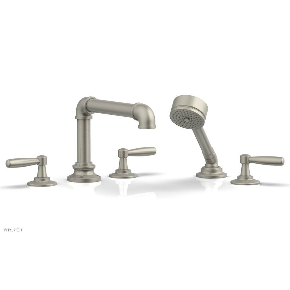 Phylrich - Deck Tub Set Works Industrial W/ Hs, Lever Handle - Burnished Nickel