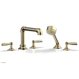 Phylrich - Deck Tub Set Works Industrial W/ Hs, Lever Handle - Polished Brass Uncoated