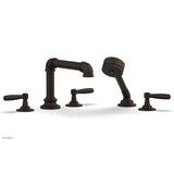 Phylrich - Deck Tub Set Works Industrial W/ Hs, Lever Handle - Antique Bronze
