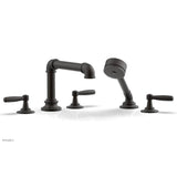 Phylrich - Deck Tub Set Works Industrial W/ Hs, Lever Handle - Oil Rubbed Bronze