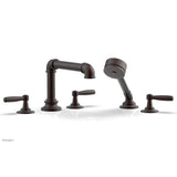 Phylrich - Deck Tub Set Works Industrial W/ Hs, Lever Handle - Weathered Copper