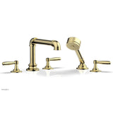 Phylrich - Deck Tub Set Works Industrial W/ Hs, Lever Handle - Polished Brass