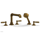 Phylrich - Deck Tub Set Works Industrial W/ Hs, Lever Handle - French Brass