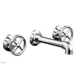 Phylrich - Wall Tub Set Works Industrial, Cross Handle - Polished Chrome