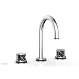 Phylrich - Burnished Gold Jolie Widespread Lavatory Faucet With Gooseneck Spout, Round Cutaway Handles, And Black Accents - 1.2GPM - Burnished Gold