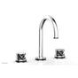 Phylrich - Matte Black Jolie Widespread Lavatory Faucet With Gooseneck Spout, Round Cutaway Handles, And Black Accents - 1.2GPM - Matte Black with Gloss Black