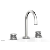 Phylrich - Burnished Nickel Jolie Widespread Lavatory Faucet With Gooseneck Spout, Round Cutaway Handles, And Grey Accents - 1.2GPM - Burnished Nickel with Grey