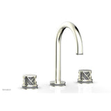 Phylrich - Satin Gold Jolie Widespread Lavatory Faucet With Gooseneck Spout, Round Cutaway Handles, And Grey Accents - 1.2GPM - Satin Gold with Grey