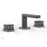Phylrich - Weathered Copper Jolie Widespread Lavatory Faucet With Rectangular Low Spout, Square Cutaway Handles, And Grey Accents - 1.2GPM - Weathered Copper