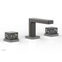 Phylrich - Weathered Copper Jolie Widespread Lavatory Faucet With Rectangular Low Spout, Square Cutaway Handles, And Grey Accents - 1.2GPM - Weathered Copper