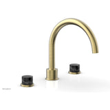 Phylrich - Deck Tub Set Marble Hdl - Burnished Gold