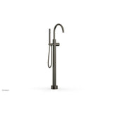 Phylrich - Floor Mounted Tub Filler Knurled Hdl W/Handshwr-Tall - Pewter