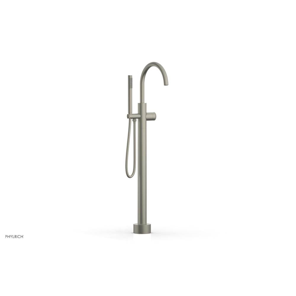 Phylrich - Floor Mounted Tub Filler Knurled Hdl W/Handshwr-Tall - Burnished Nickel
