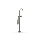Phylrich - Floor Mounted Tub Filler Knurled Hdl W/Handshwr-Tall - Burnished Nickel