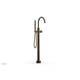 Phylrich - Floor Mounted Tub Filler Knurled Hdl W/Handshwr-Tall - Old English Bronze