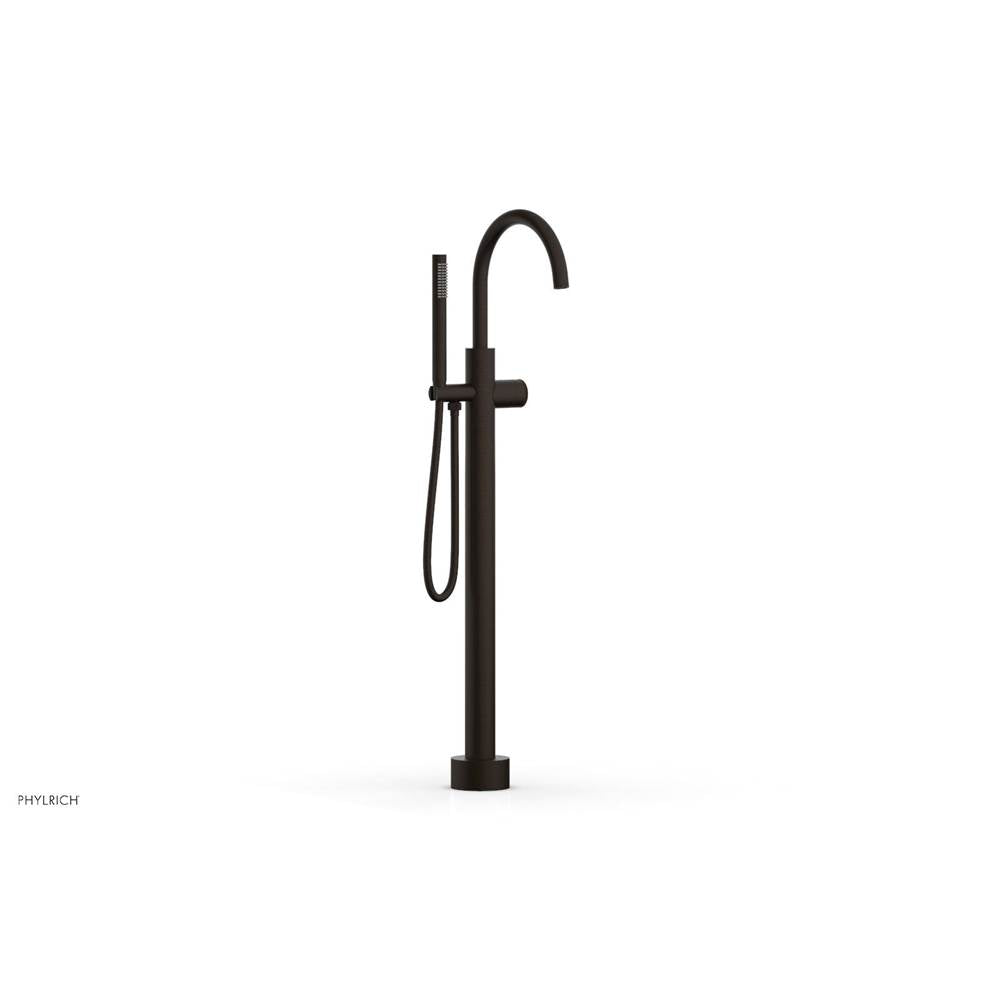 Phylrich - Floor Mounted Tub Filler Knurled Hdl W/Handshwr-Tall - Antique Bronze
