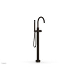 Phylrich - Floor Mounted Tub Filler Knurled Hdl W/Handshwr-Tall - Antique Bronze