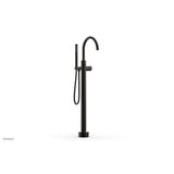 Phylrich - Floor Mounted Tub Filler Knurled Hdl W/Handshwr-Tall - Oil Rubbed Bronze