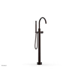 Phylrich - Floor Mounted Tub Filler Knurled Hdl W/Handshwr-Tall - Weathered Copper