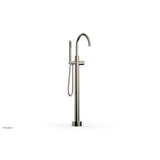 Phylrich - Floor Mounted Tub Filler Knurled Hdl W/Handshwr-Tall - Polished Nickel