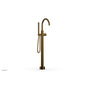 Phylrich - Floor Mounted Tub Filler Knurled Hdl W/Handshwr-Tall - French Brass