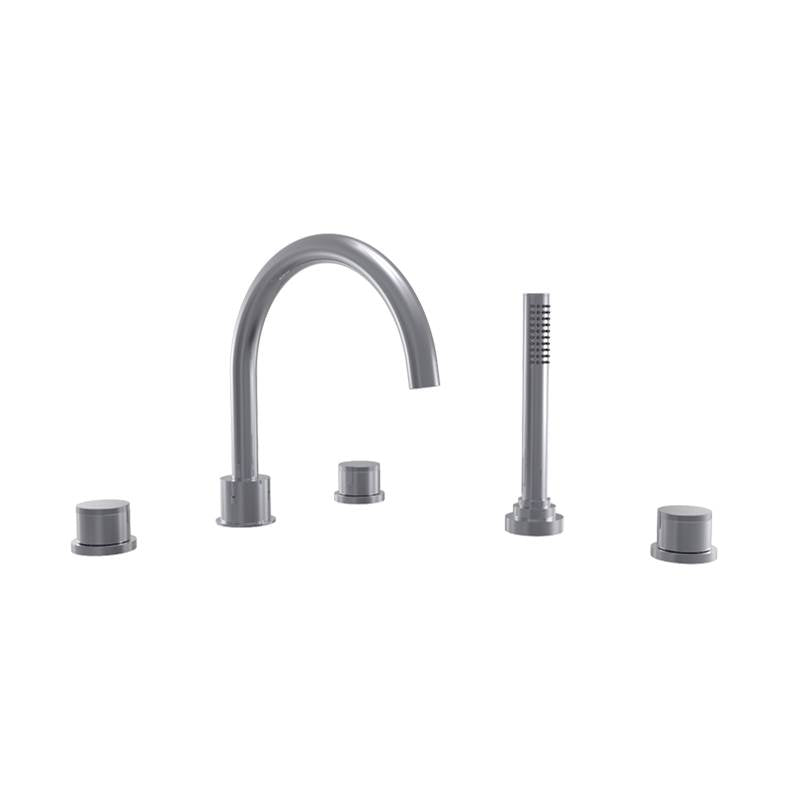 Phylrich - D/T Set W H/S Knurl Hdl - Old English Brass