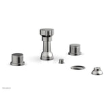 Phylrich - 4 Hole Bidet Knurl Hdl - Satin chrome