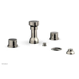 Phylrich - 4 Hole Bidet Knurl Hdl - Polished Nickel