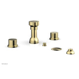 Phylrich - 4 Hole Bidet Smth Hdl - Polished Brass Uncoated