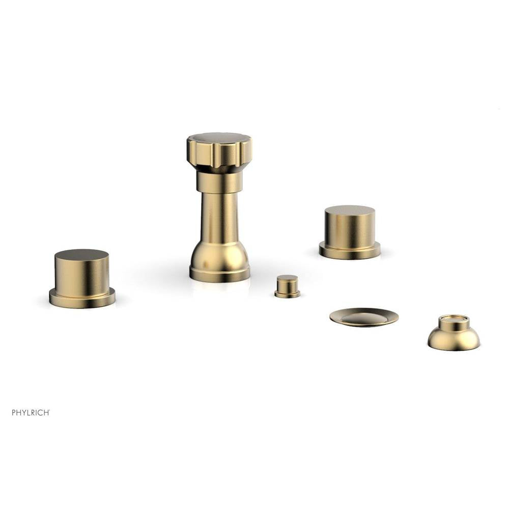 Phylrich - 4 Hole Bidet Smth Hdl - Satin Brass