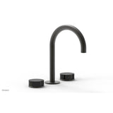 Phylrich - CIRC - Widespread Faucet - High Spout, Black Marble Handles, Push-to-Close Drain - Oil Rubbed Bronze
