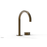 Phylrich - Circ Sngl Faucet W Brass Handles, P To Close Drain - Antique Brass