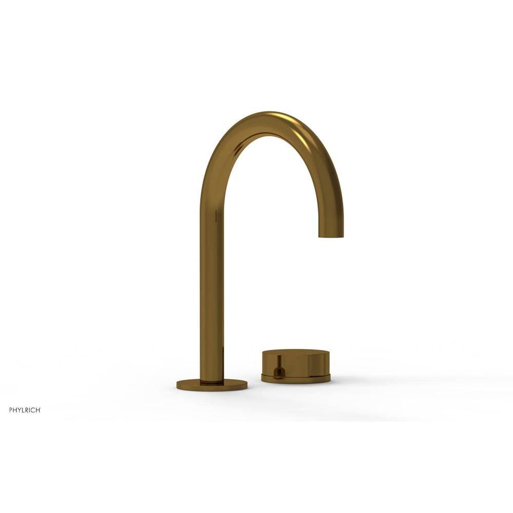 Phylrich - Circ Sngl Faucet W Brass Handles, P To Close Drain - French Brass