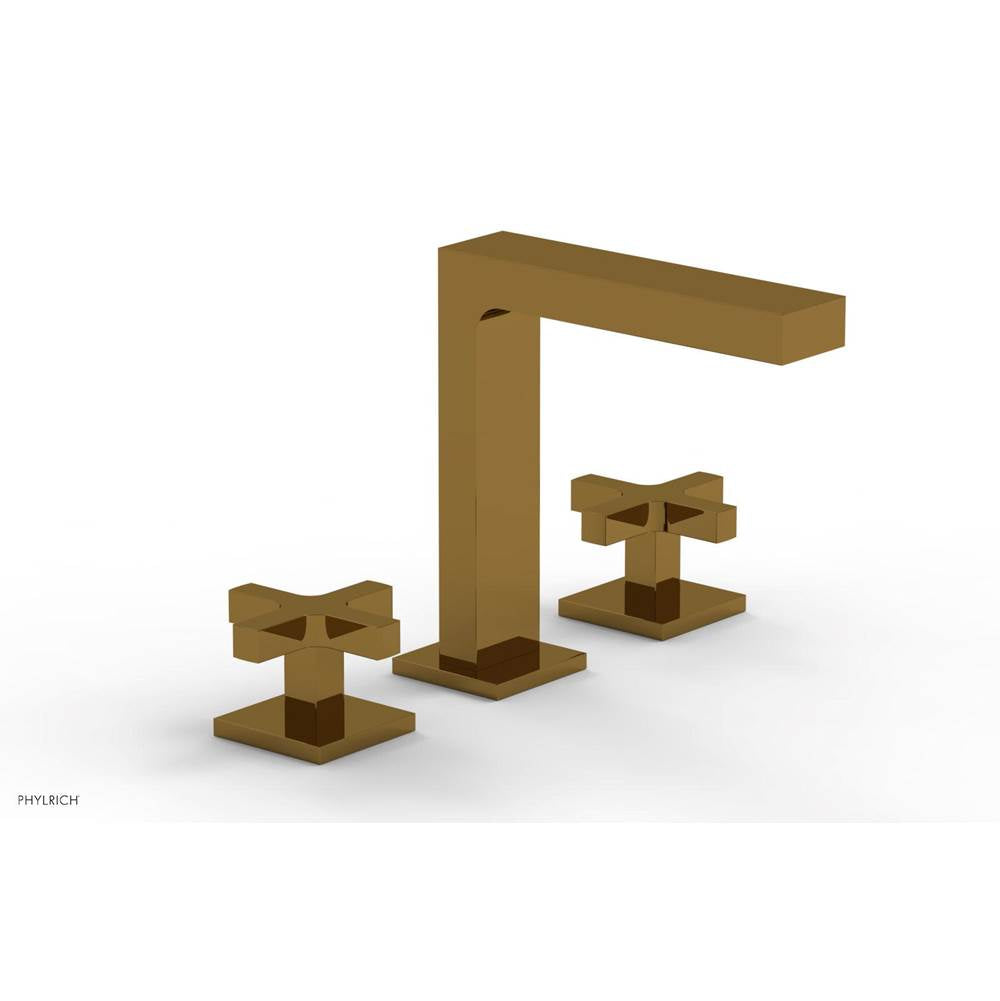 Phylrich - CROI - Widespread Faucet - High Spout Cross Handles - French Brass