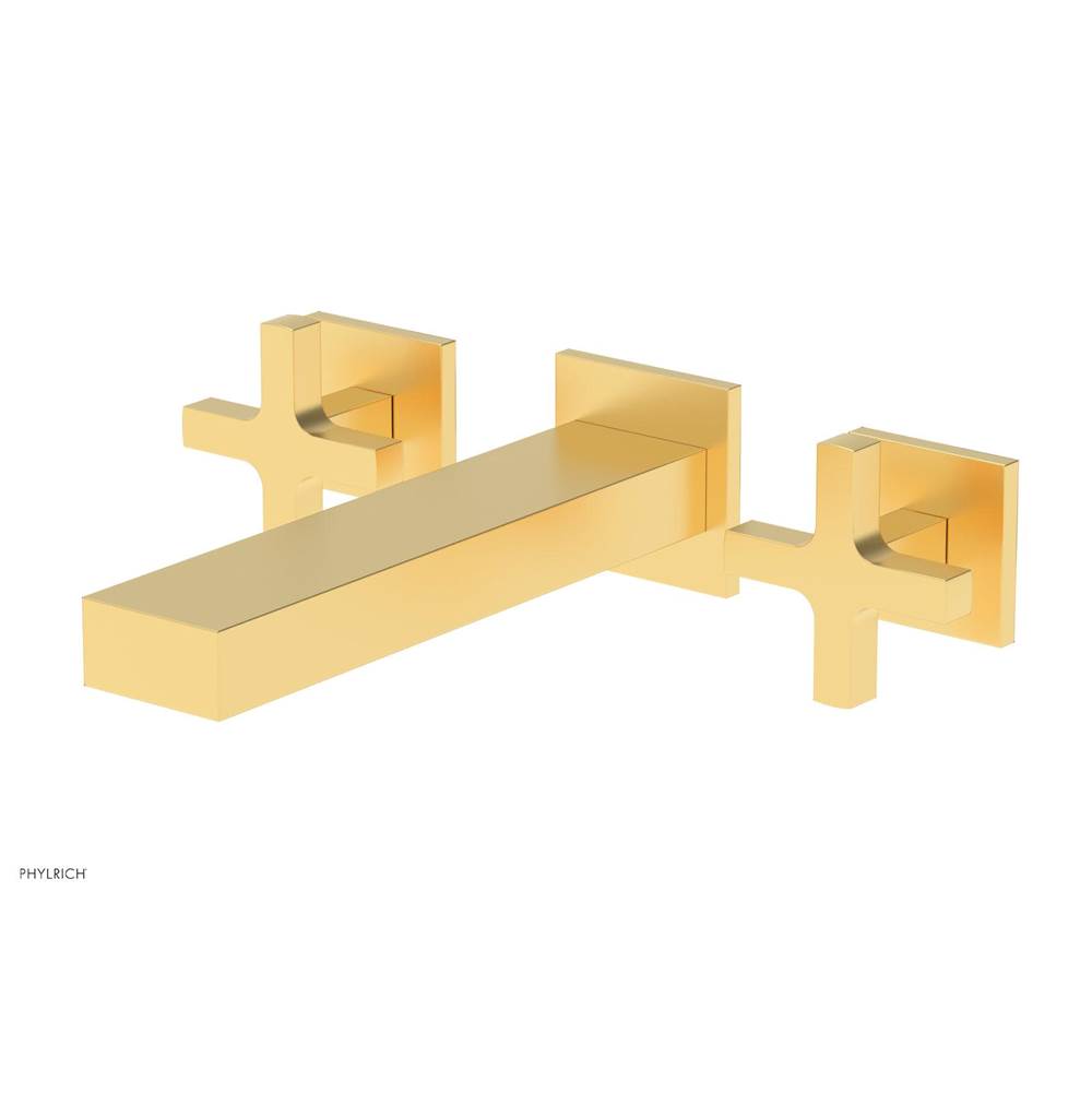 Phylrich - CROI - Wall Lavatory Set - Cross Handle - Burnished Gold