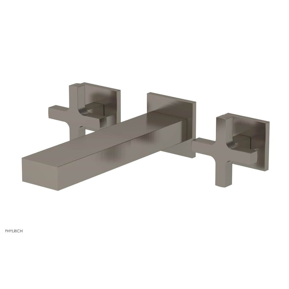 Phylrich - CROI - Wall Lavatory Set - Cross Handle - Pewter