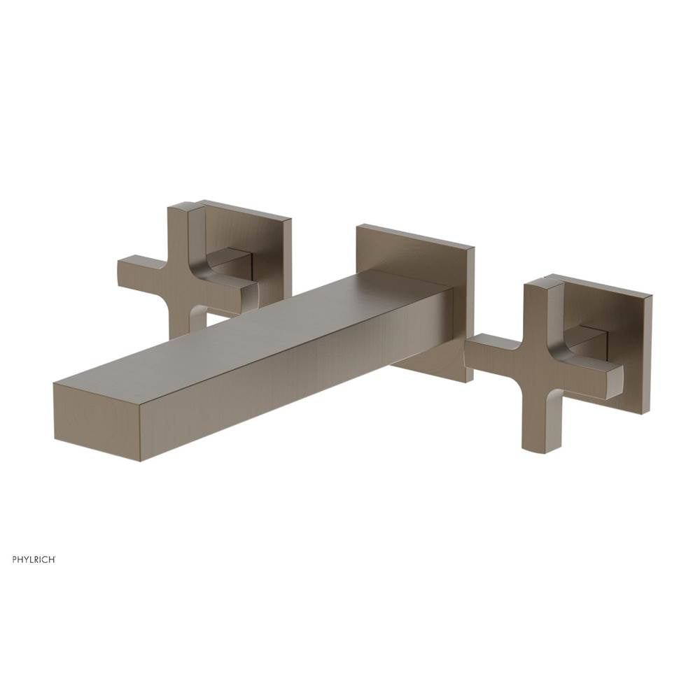 Phylrich - CROI - Wall Lavatory Set - Cross Handle - Old English Brass