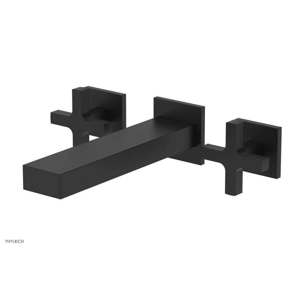 Phylrich - CROI - Wall Lavatory Set - Cross Handle - Matte Black