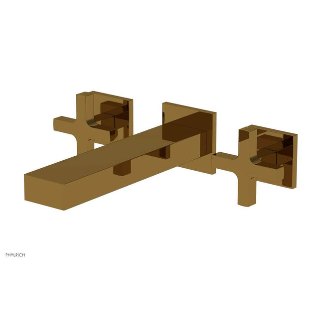 Phylrich - CROI - Wall Lavatory Set - Cross Handle - French Brass