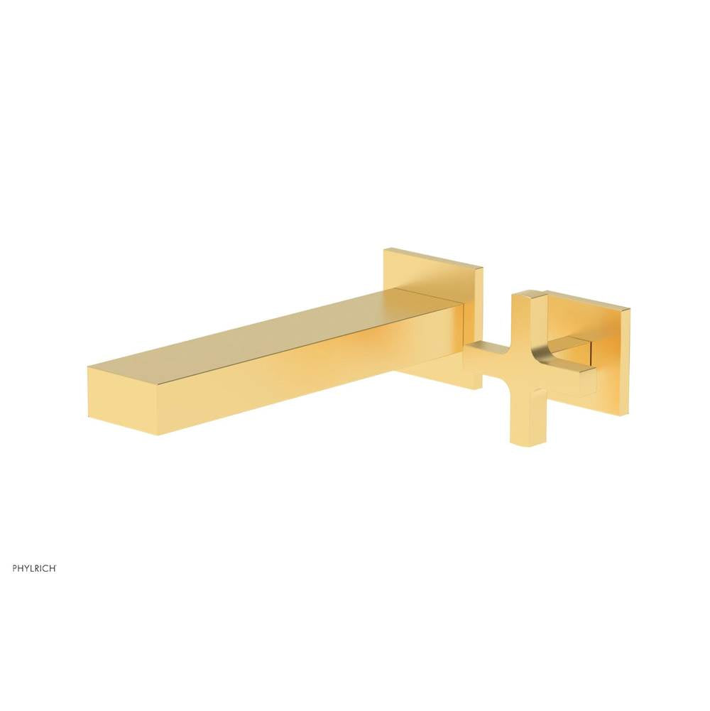 Phylrich - CROI - Single Cross Handle Wall Lavatory Set - Burnished Gold