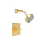 Phylrich - CROI - Pressure Balance Shower Set - Cross Handle - Burnished Gold