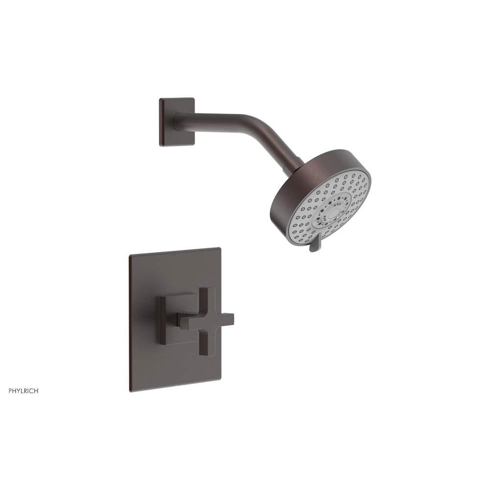 Phylrich - CROI - Pressure Balance Shower Set - Cross Handle - Weathered Copper