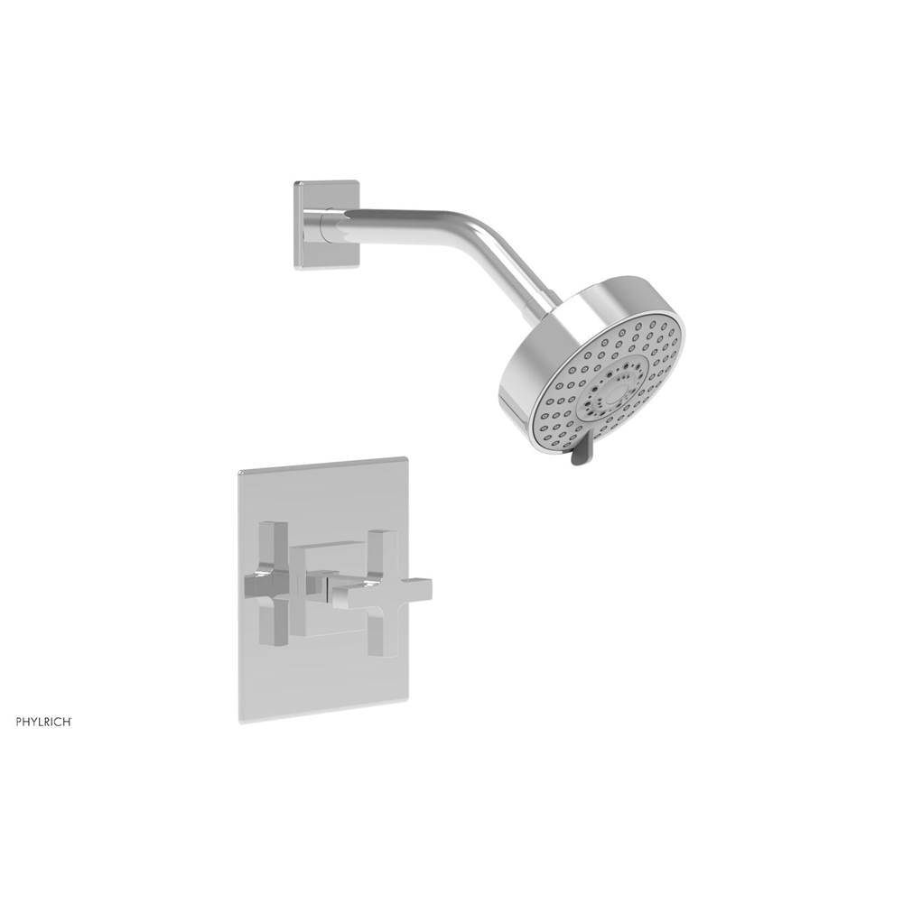Phylrich - CROI - Pressure Balance Shower Set - Cross Handle - Polished Chrome